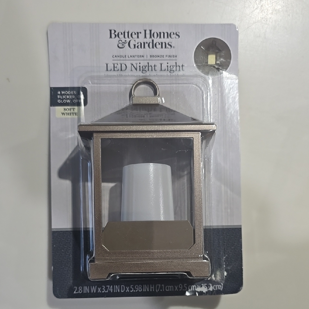 Better Homes And Gardens Silver Lantern LED Solar Light